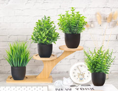Set of 4 Small Faux Plants