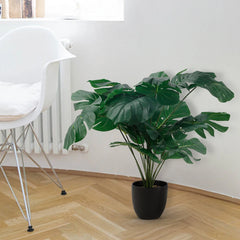 Real Touch Palm & Monstera Plant – 120 cm
