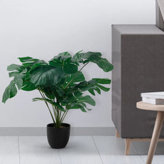 Real Touch Palm & Monstera Plant – 120 cm
