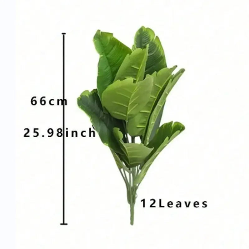 1pc Artificial Plants Large Tropical Palm Tree Fake Banana Plants Leaves Real Touch Plastic Monstera Plant For Home Garden Decor