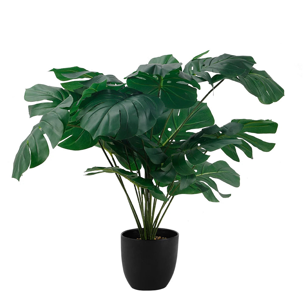 Real Touch Palm & Monstera Plant – 120 cm