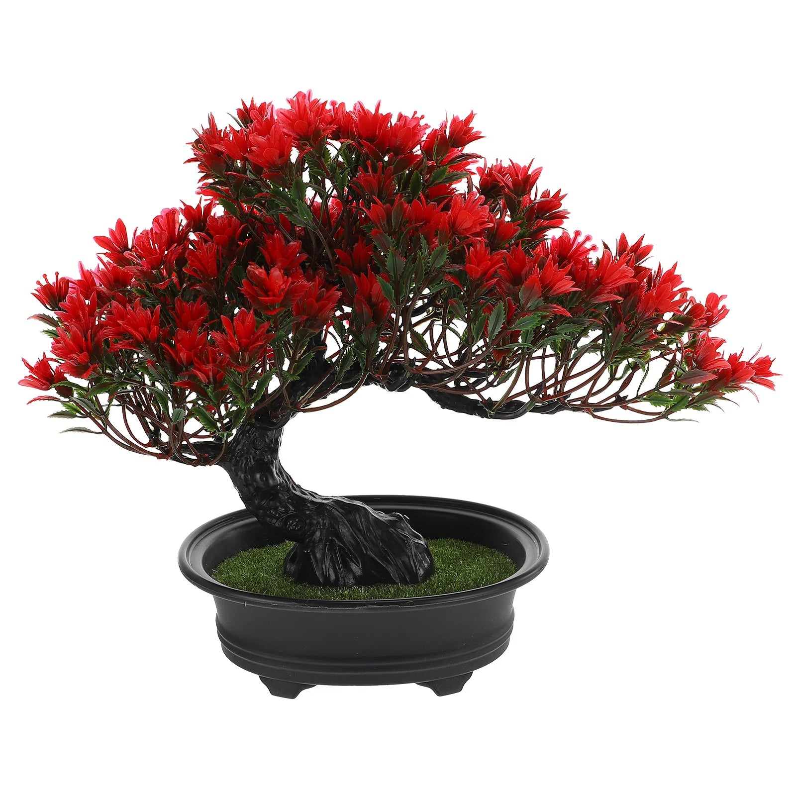 Artificial Plant Potted Bonsai Green Small Tree Plants Ornaments Realistic Everlasting Plastic Lifelike Potted home Flower Decor