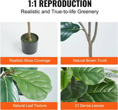 Artificial Fiddle Leaf Fig Tree – 120cm