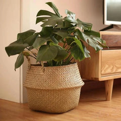 Foldable Wicker Flowerpot & Home Organizer