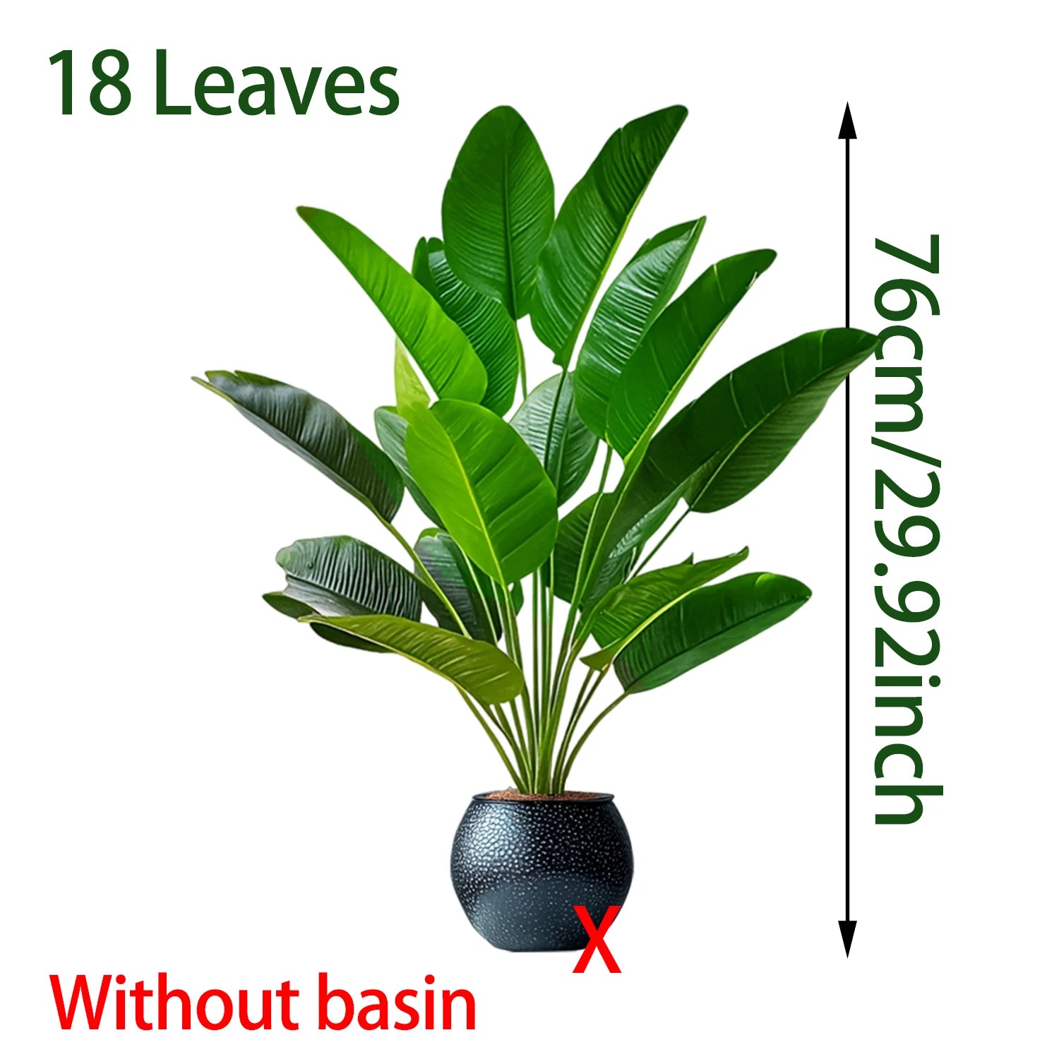 1pc Artificial Plants Large Tropical Palm Tree Fake Banana Plants Leaves Real Touch Plastic Monstera Plant For Home Garden Decor