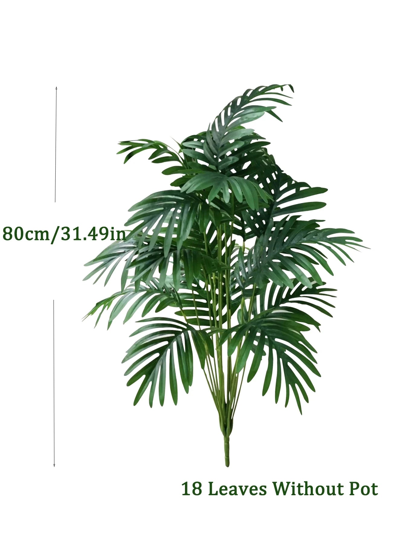 Palm Tree with Monstera Leaves - 70–80cm