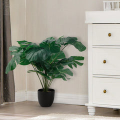 Real Touch Palm & Monstera Plant – 120 cm