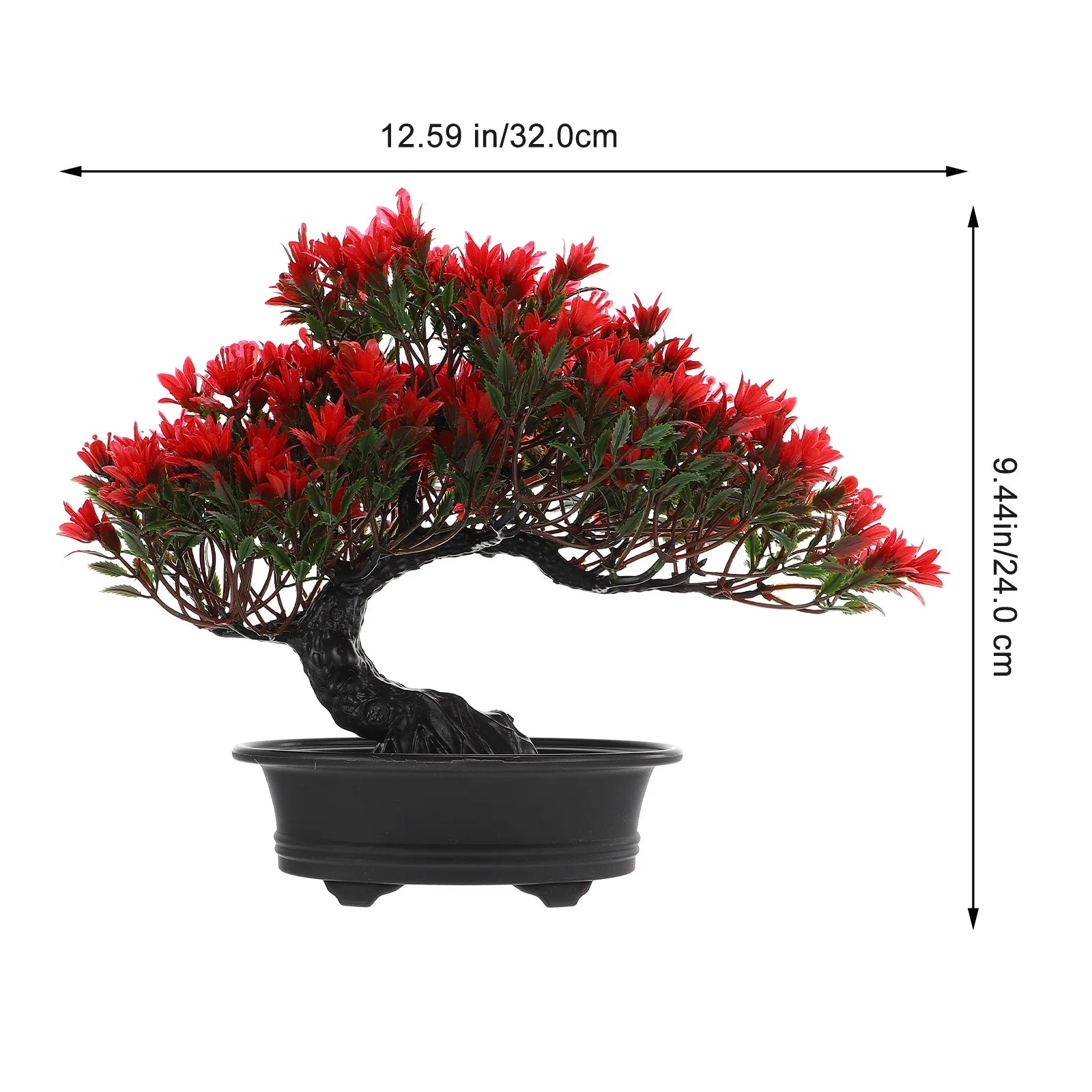 Artificial Plant Potted Bonsai Green Small Tree Plants Ornaments Realistic Everlasting Plastic Lifelike Potted home Flower Decor